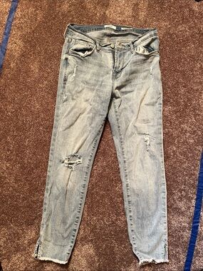Kensie Light Blue Distressed Skinny Jeans